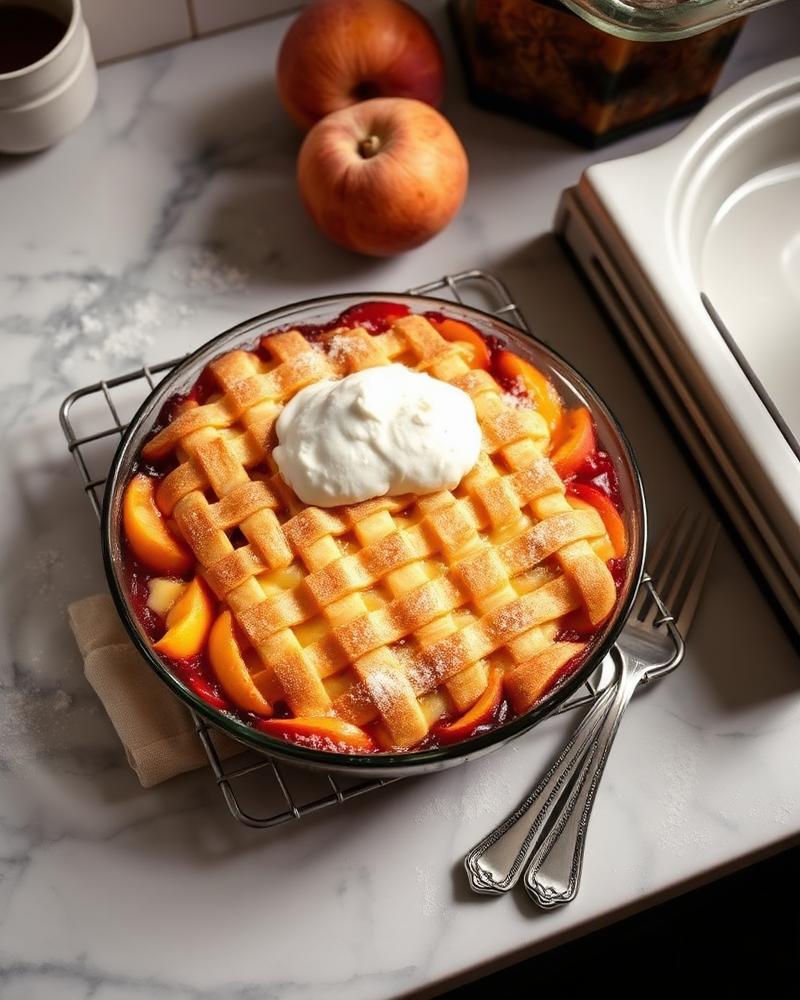 Peach Biscuit Cobbler.